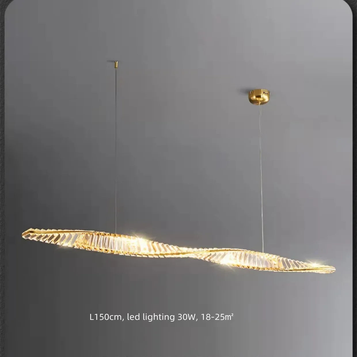 Afralia™ Gold Steel LED Pendant Lights - Luxury Dimmable Suspend Lamp