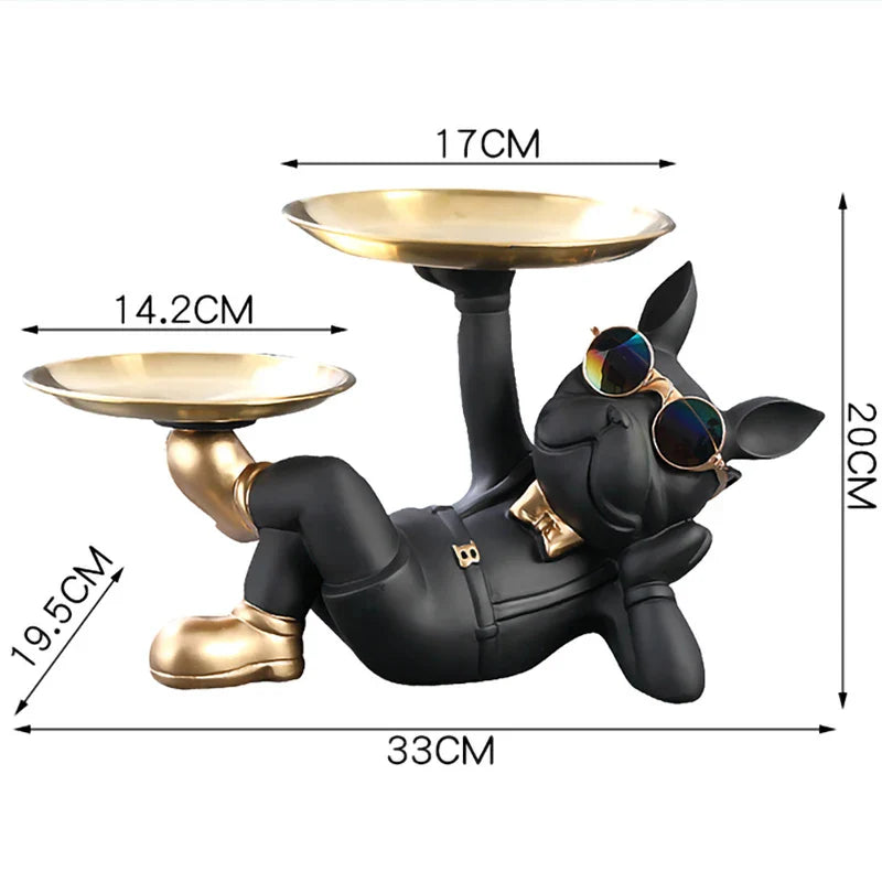 Afralia™ Bulldog Figurine Sculpture for Home Decor or Interior Decoration Accessories