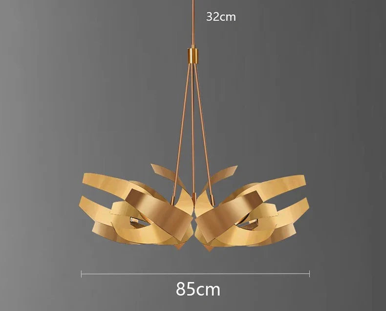 Afralia™ Modern Gold/Black Iron Chandelier for Dimmable Dining Room Lighting