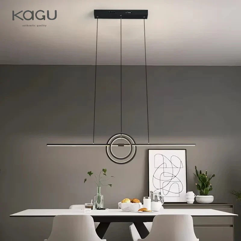 Afralia™ LED Ceiling Chandelier: Modern Minimalist Kitchen Dining Table Lighting