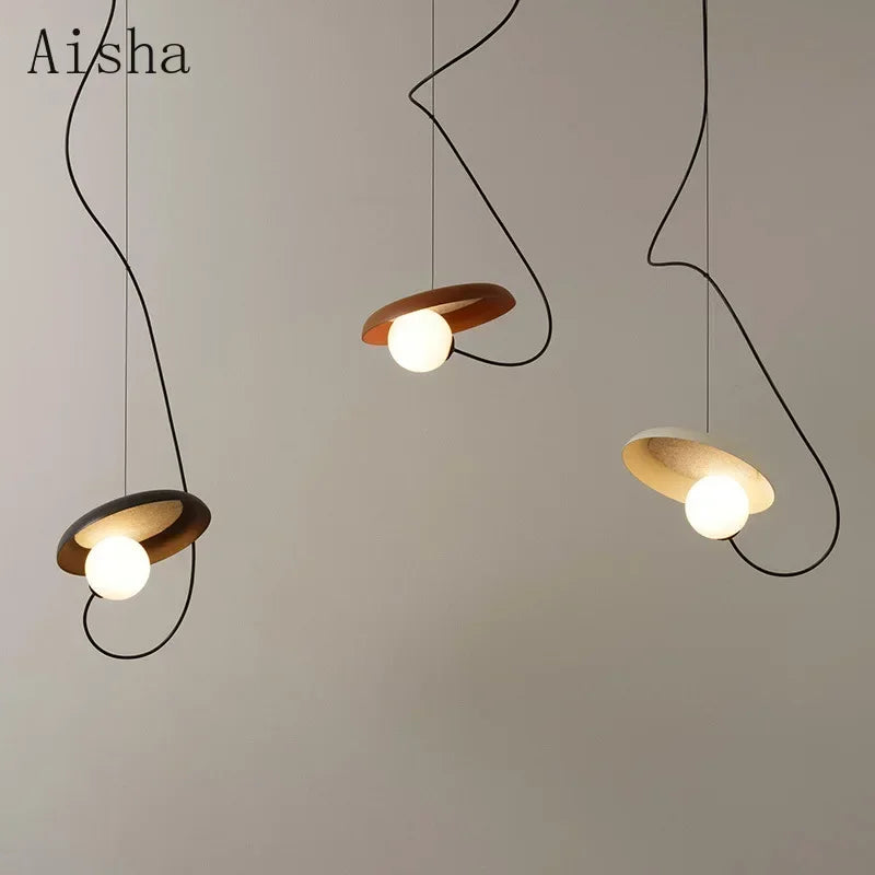 Afralia™ Wrought Iron Pendant Lamp, Nordic Design, Creative Hanging Light, 25cm/35cm