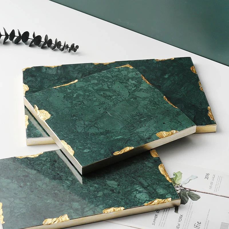 Afralia™ Marble Tray with Golden Edge for Jewelry, Cosmetics, and Serving