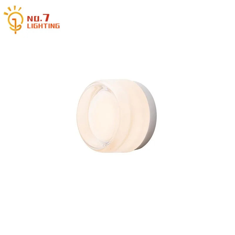 Afralia™ Dimple Potato Chip Round LED Wall Lamp for Modern Minimalist Atmosphere