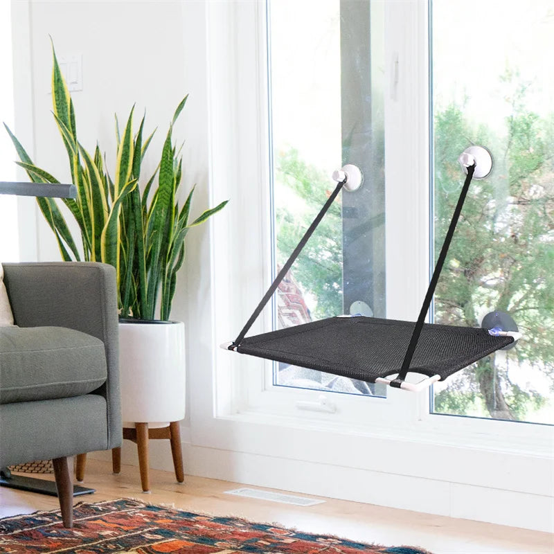 Afralia™ Cat Window Suction Hanging Bed Hammock Resting Radiator Durable Washable Pet Bed
