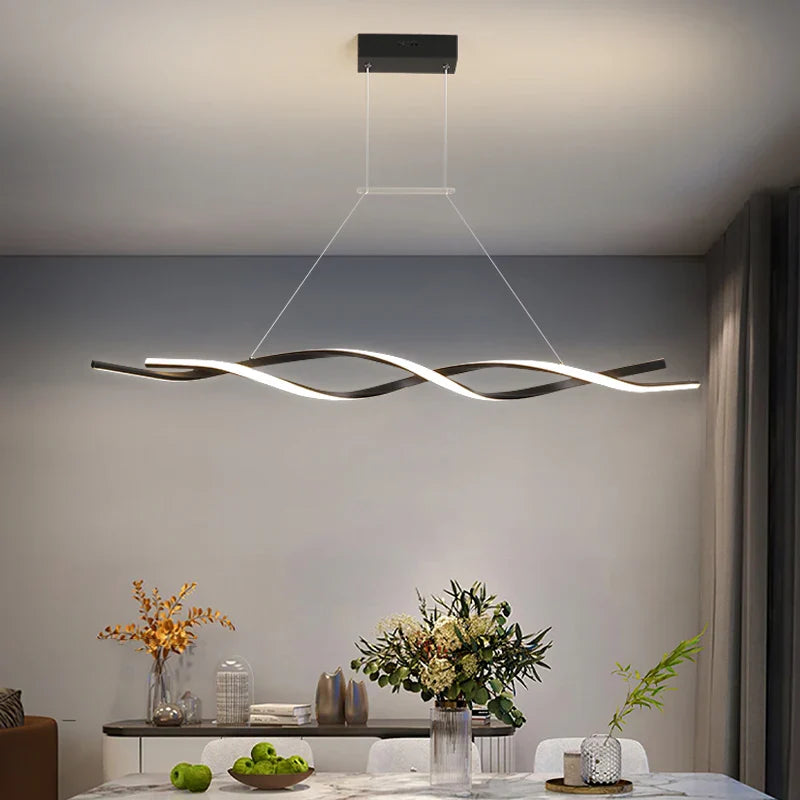 Afralia™ Modern Hanging Chandelier Indoor Lighting for Dining Room Kitchen Island