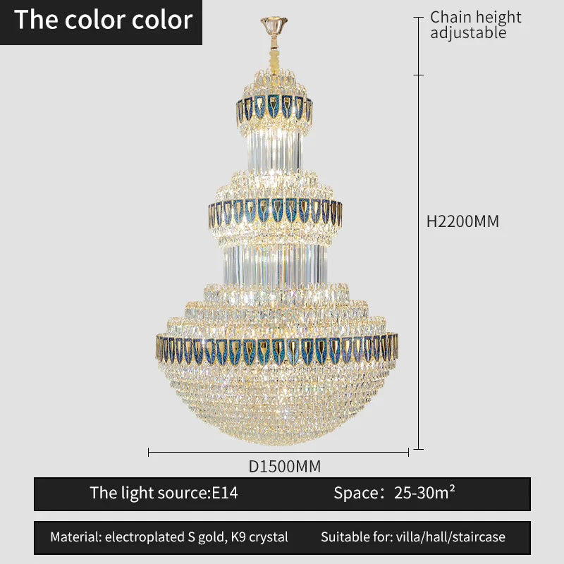 Afralia™ Crystal Chandelier: Luxury Lighting for Villa, Hotel, Office & Exhibitions