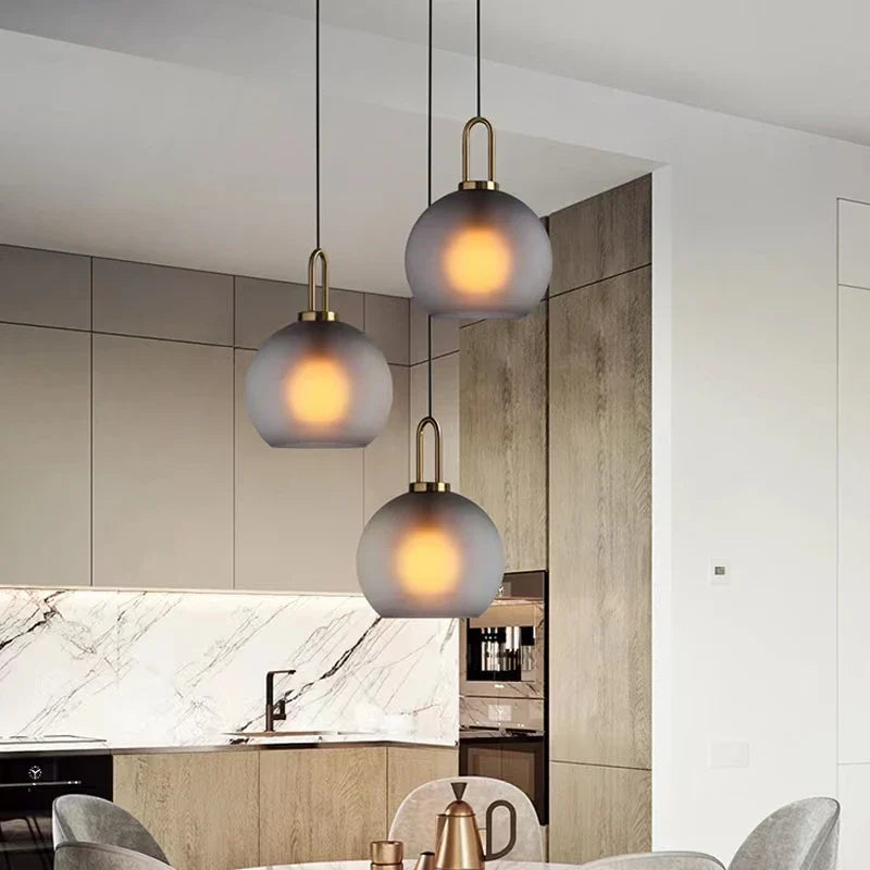 Afralia™ Nordic Glass Pendant Lights Indoor Lighting Fixture for Simple Home Decor