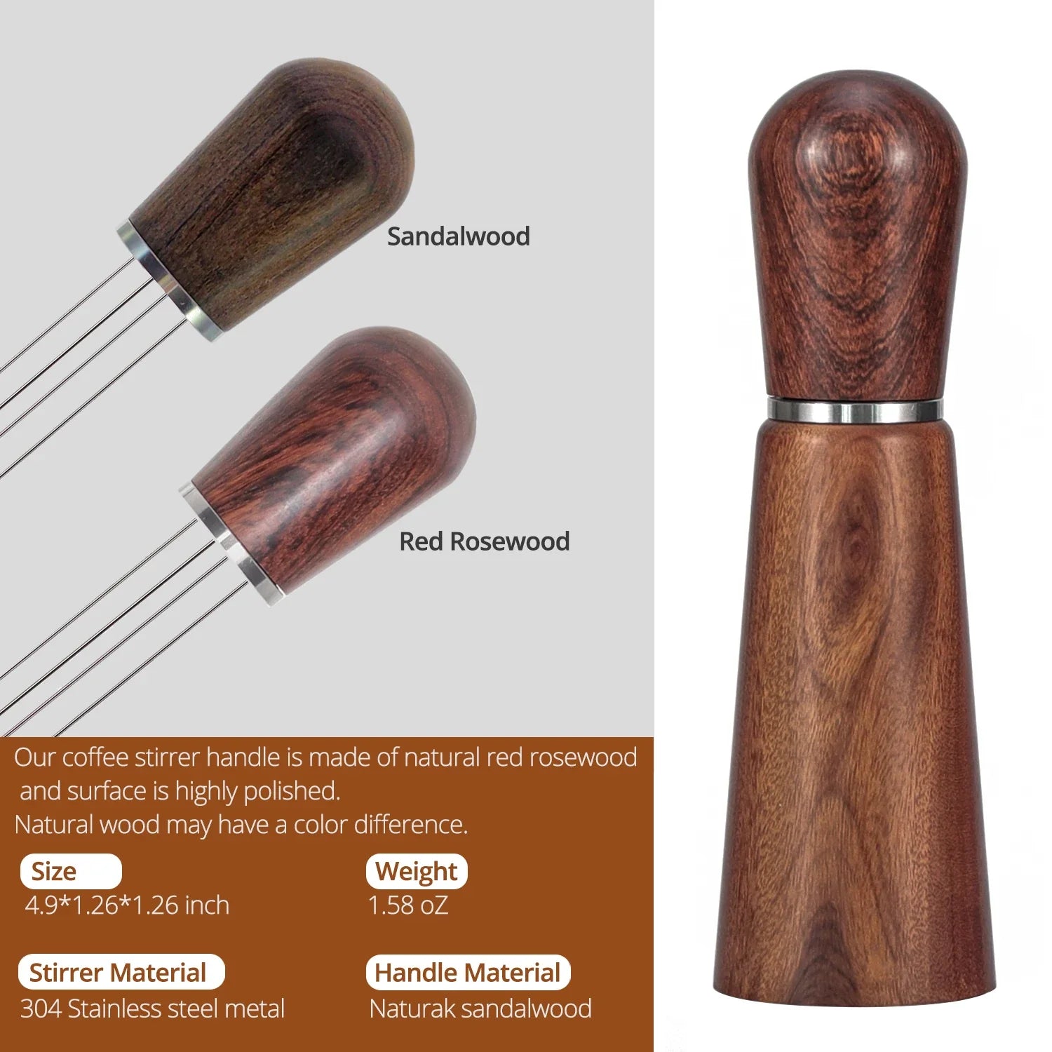 Afralia™ Espresso Stirrer - Wood Handled Tool for Professional Espresso Distribution