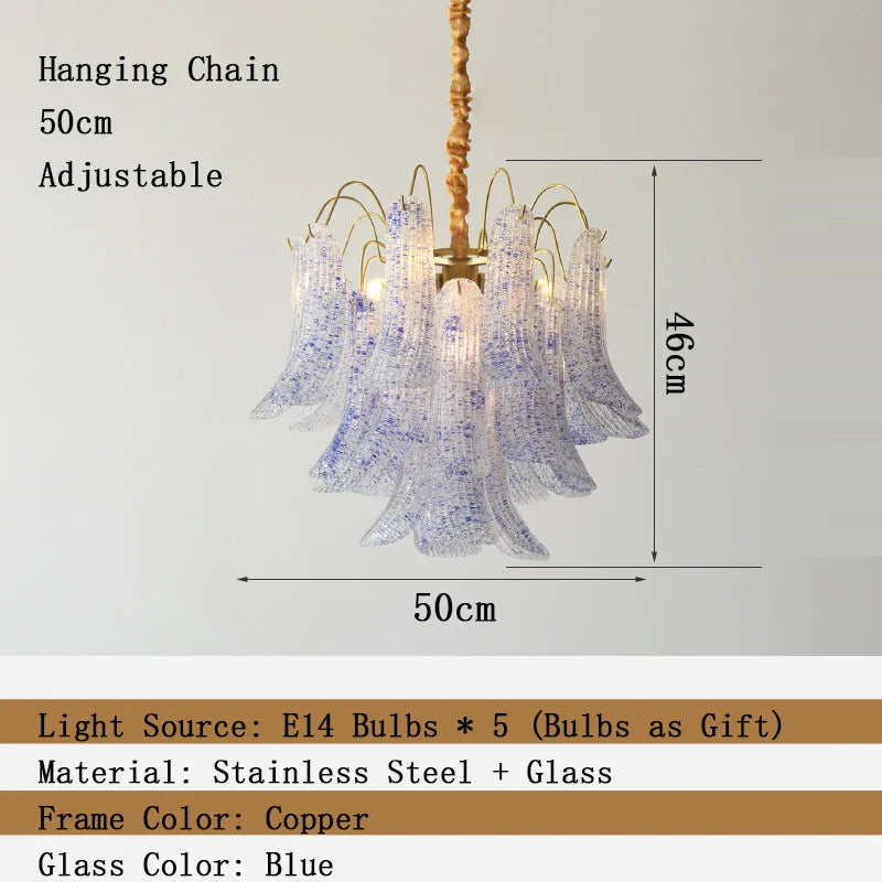 Afralia™ Modern Petal Crystal LED Chandelier for Dining Room Ceiling Lighting