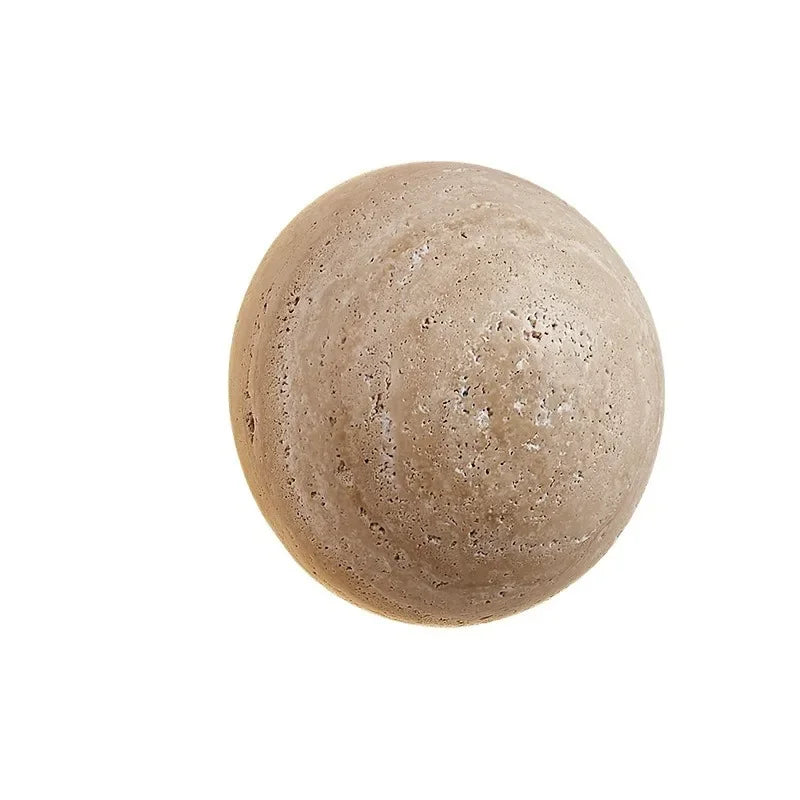 Afralia™ Round Stone Wall Mounted LED Sconce for Living Room & Bedroom