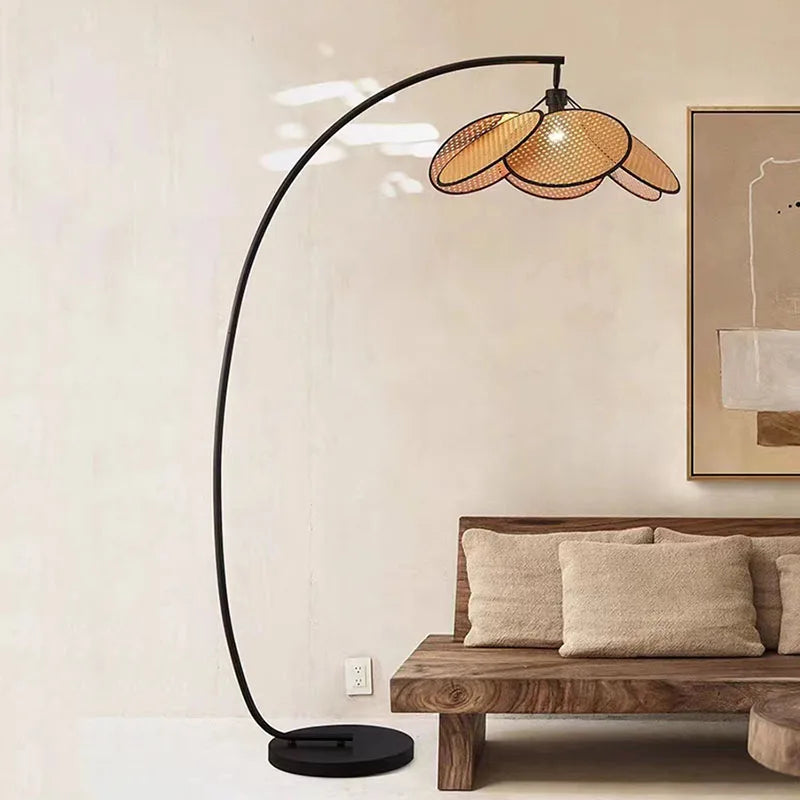 Afralia™ Rattan E27 Bulb Floor Lamp