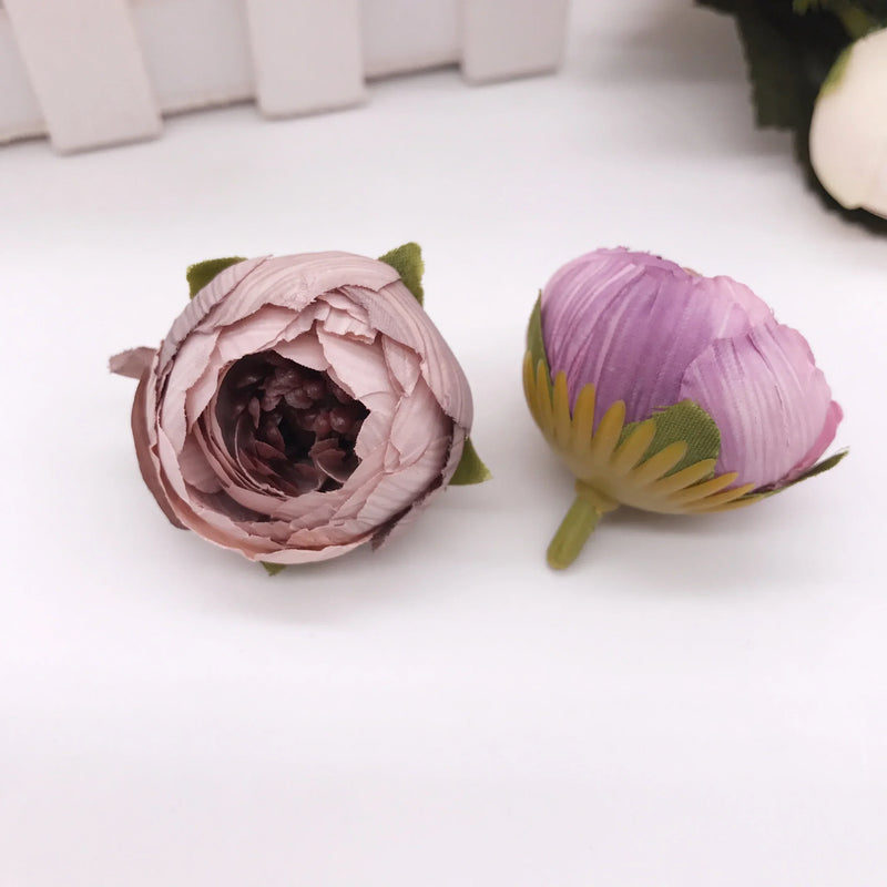 Afralia™ Tea Rose Peony Flower Heads for Wedding DIY Craft Decor