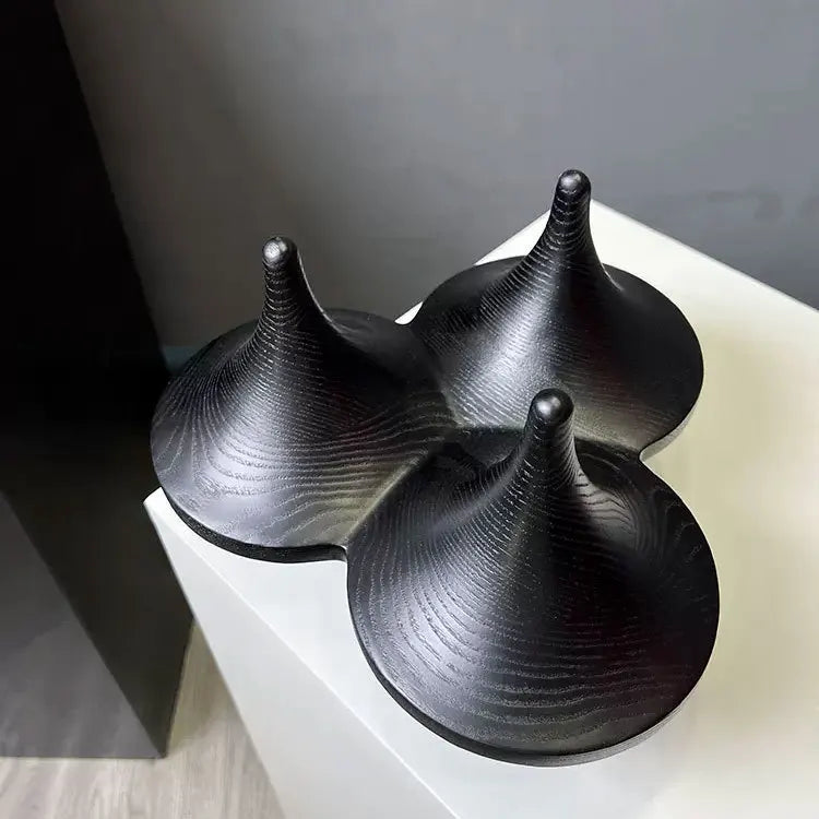 Afralia™ Geometric Gyroscope Triangle Cone Resin Decorative Figurines Ornament