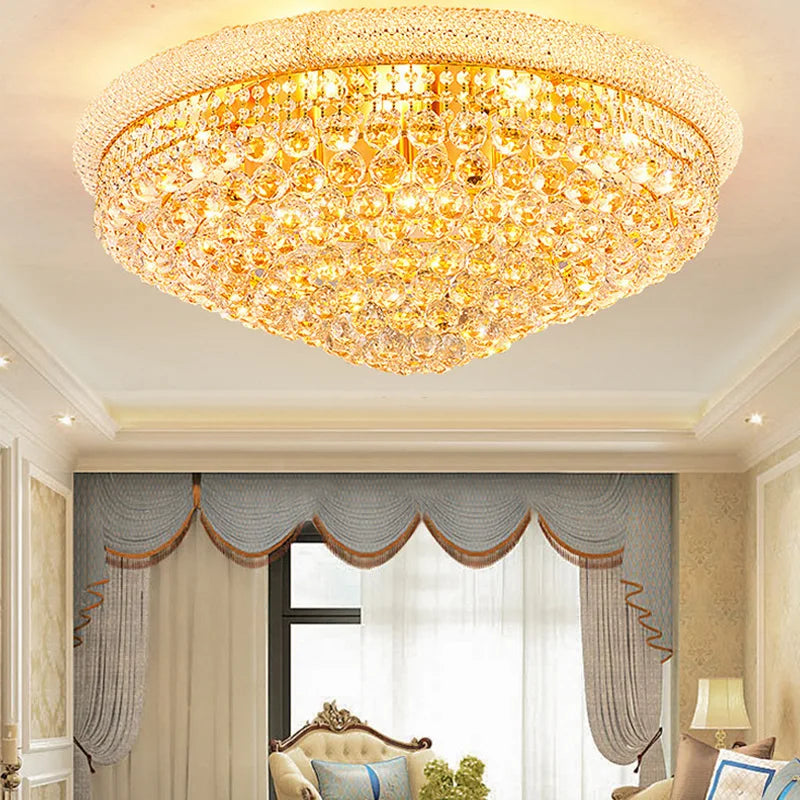 Afralia™ Crystal LED Ceiling Chandelier for Modern Living Room & Dining Room Lighting