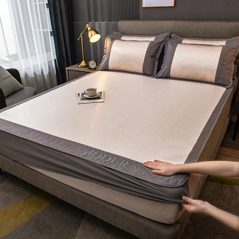 Afralia™ Silky Summer Bed Set - Luxury Cooling Mattress Covers & Pillowcases