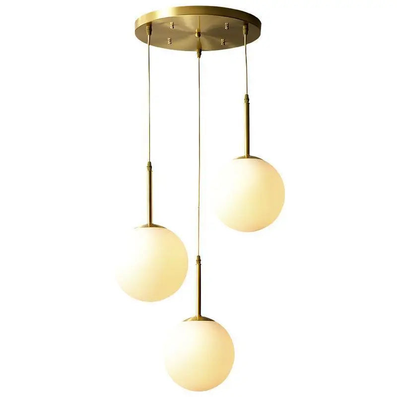 Afralia™ Modern Glass Ball LED Pendant Chandelier for Home Dining Room Hotel Stairs
