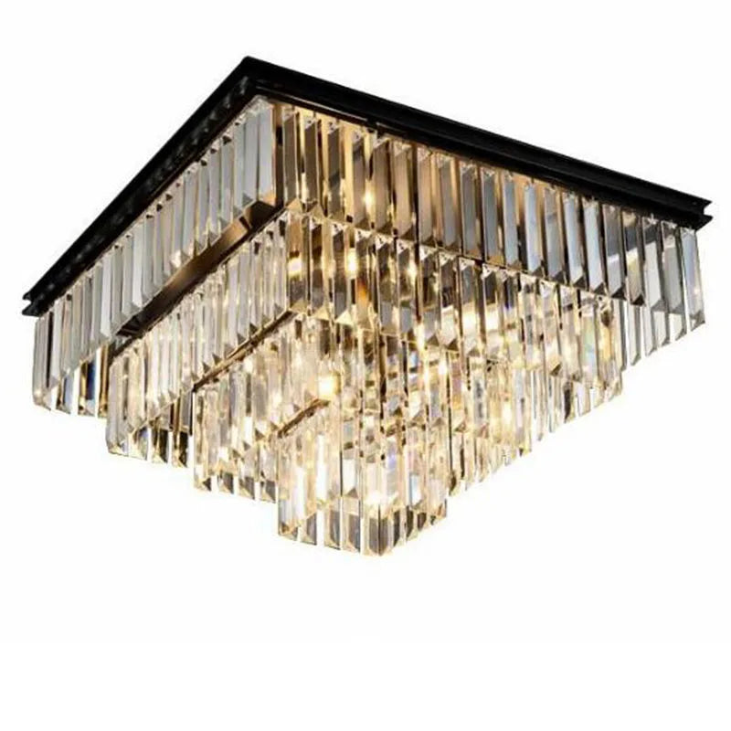 Afralia™ Crystal Ceiling Light: Modern Vintage Flush Mount for Home and Hotel Décor