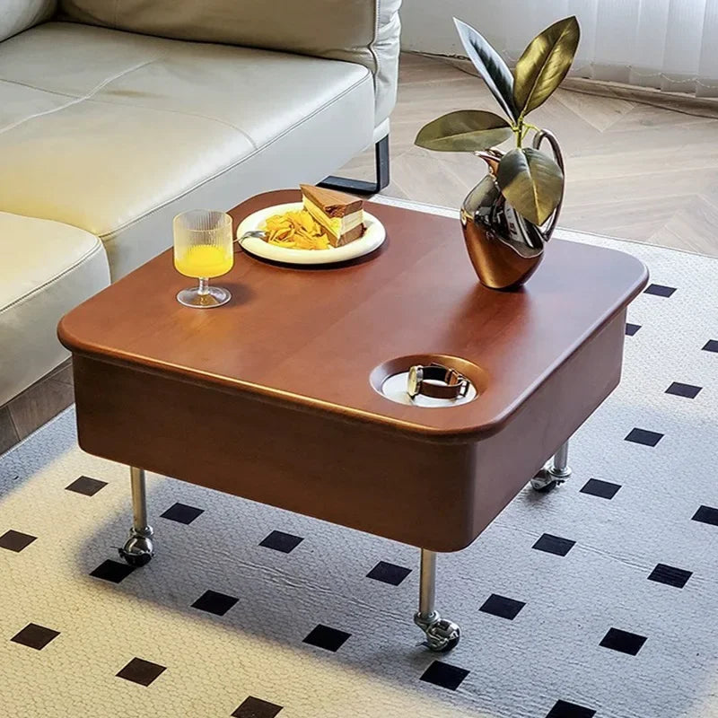Afralia™ Medieval Style Portable Small Table for Living Room and Dining in Small Spaces