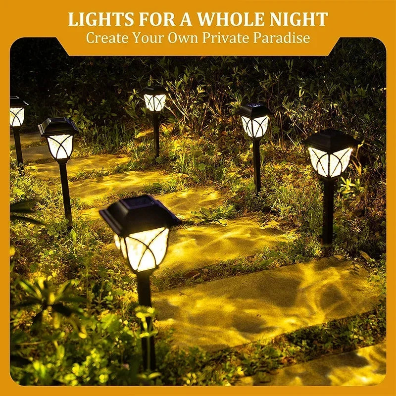 Afralia™ Solar Lawn Lights: Outdoor Waterproof Warm Light for Garden Decoration in Walkway, Path, Yard, Driveway"