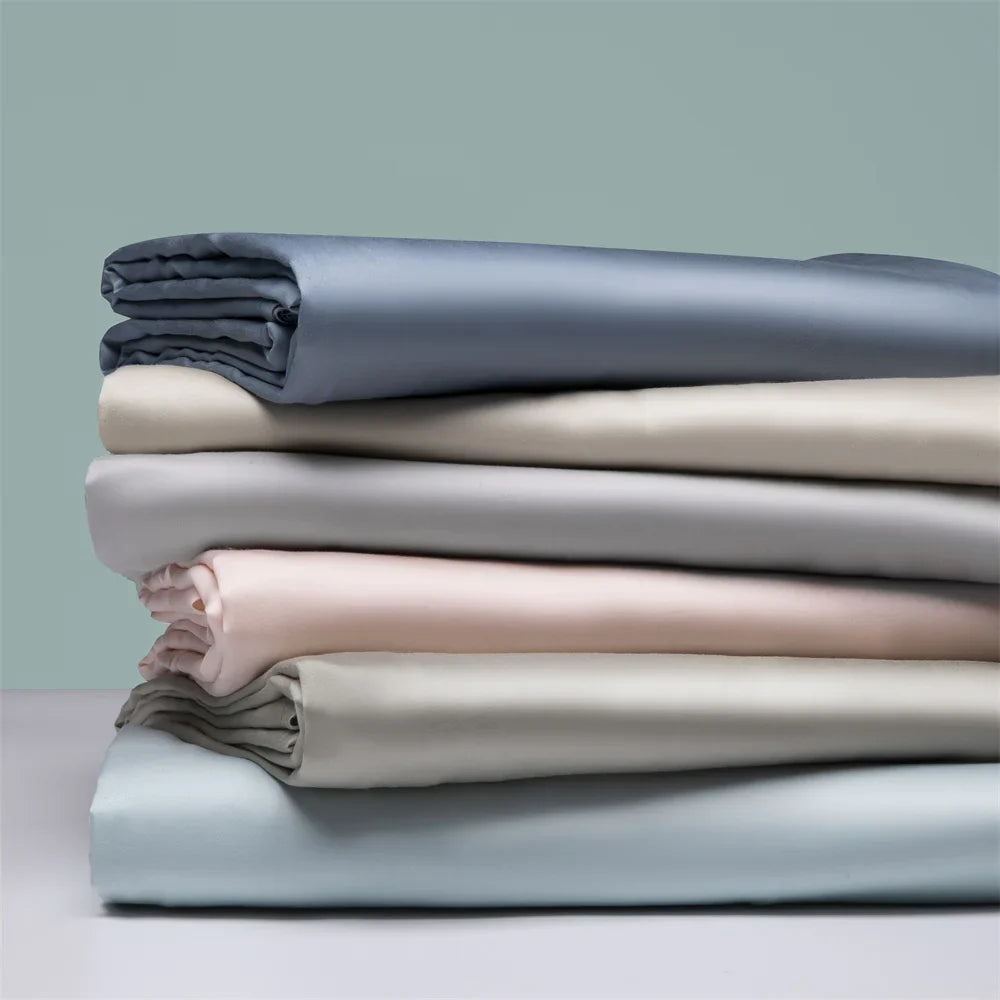 Afralia™ 1000TC Egyptian Cotton 10 Colors Fitted Sheet, King Queen Twin Sizes, Dark Gray