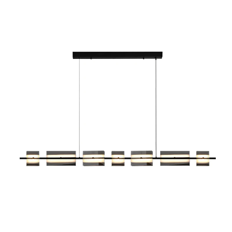 Afralia™ Minimalist Copper Glass Chandelier Dining Living Room Lamp