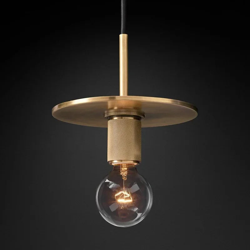 Afralia™ Luxury Gold Pendant Light for Restaurant Bar Bedroom - Vintage Modern Nordic Style