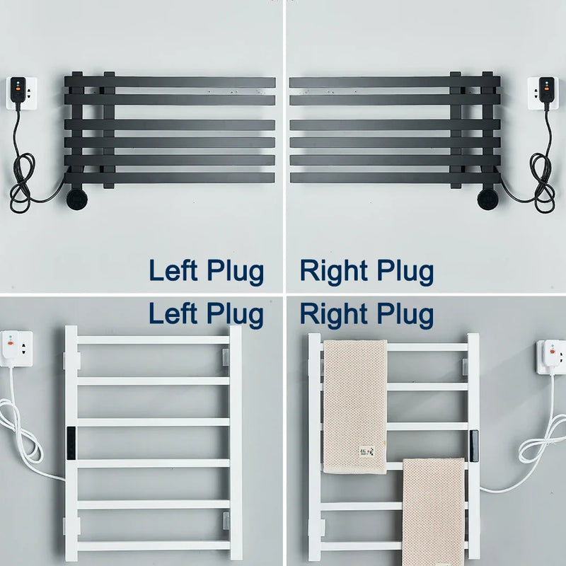 Afralia™ Electric Towel Warmer: Digital Display, Wall Mount, Smart Home Technology