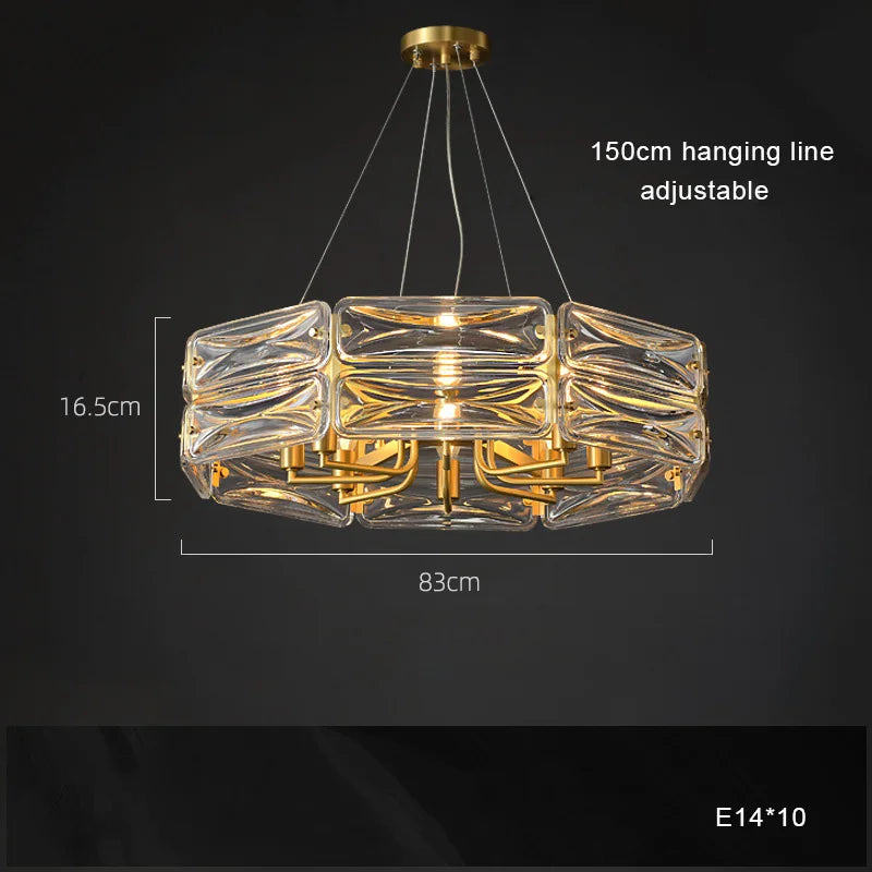 Afralia™ LED Glass Pendant Light Dimmable Chandelier Kitchen Island Decor