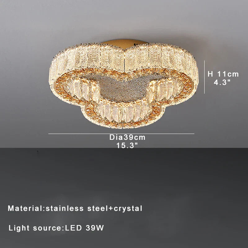 Afralia™ Crystal Ceiling Lamp: Luxury Postmodern Design for Living Room & Bedroom