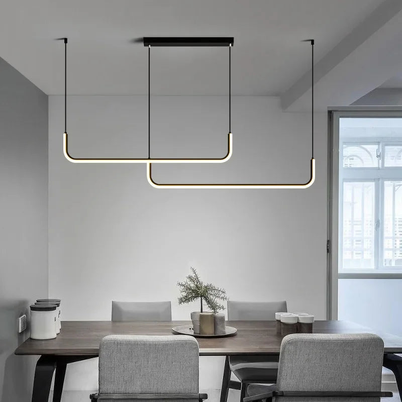 Afralia™ Modern LED Pendant Light - Simple Design Chandelier