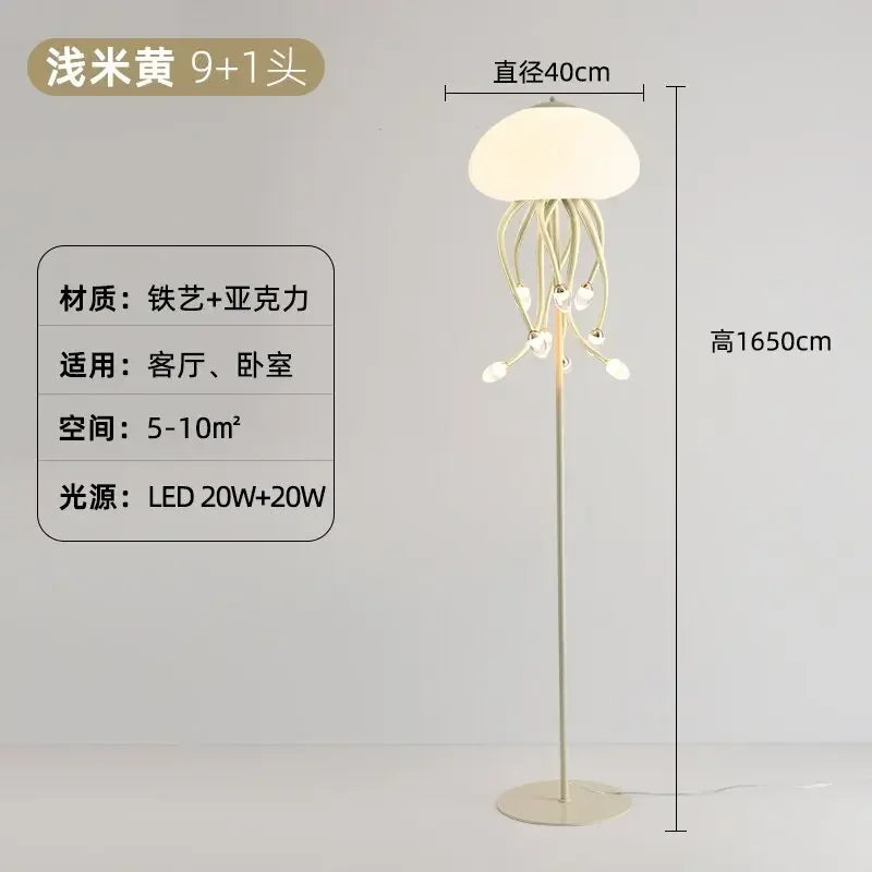 Afralia™ Kawaii LED Jellyfish Lamp Art for Bedroom Decor & Lighting