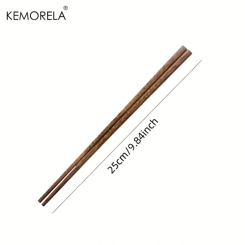 Afralia™ 5PCS Natural Wooden Chopsticks - Japanese Hotel Restaurant Special Chopsticks For Ramen Rice