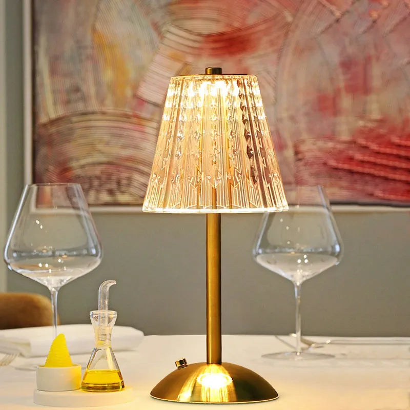 Afralia™ Crystal Diamond Touch Sensor Cordless Table Lamp