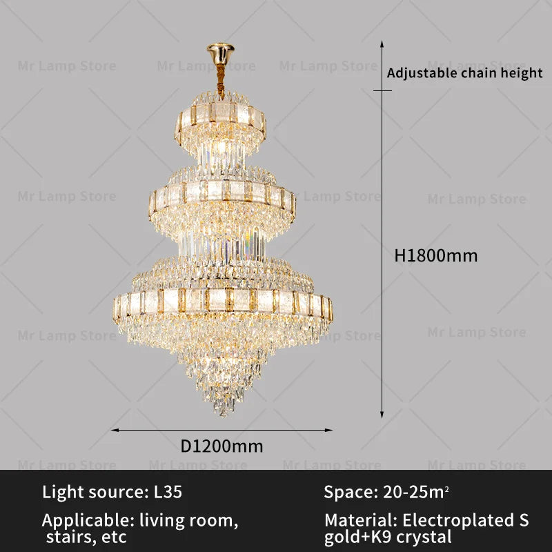 Afralia™ Elegant Crystal Chandelier for Luxe Living Spaces