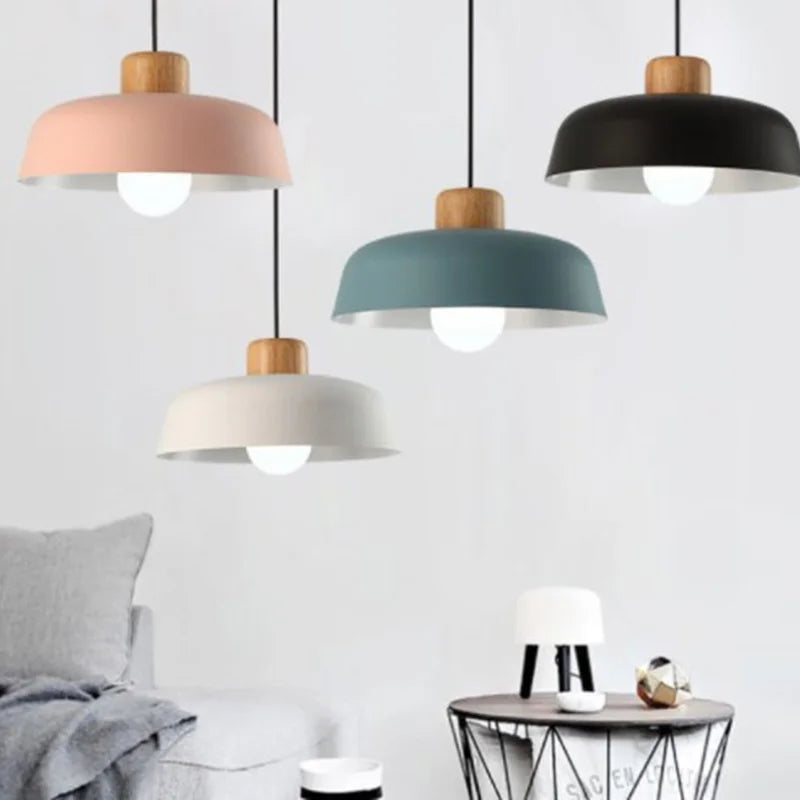 Afralia™ Macaroon Aluminum LED Pendant Light for Bedroom Living Room Dining Room