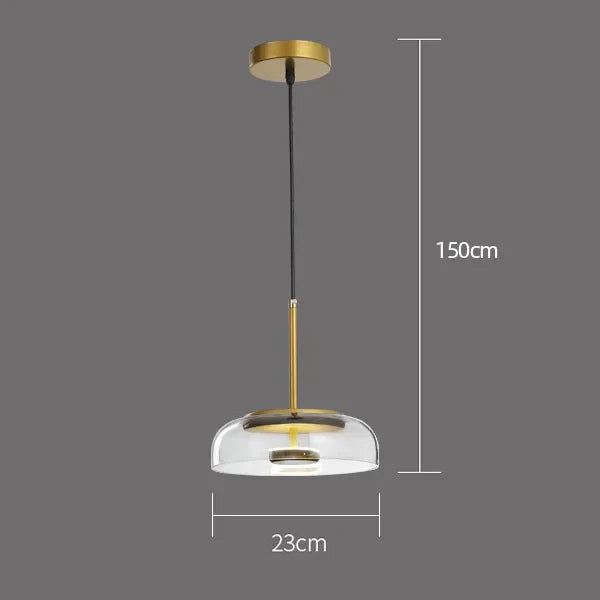 Afralia™ Glass Pendant Lamp Ceiling Hanging Light - Danish Designer Stylish Suspension