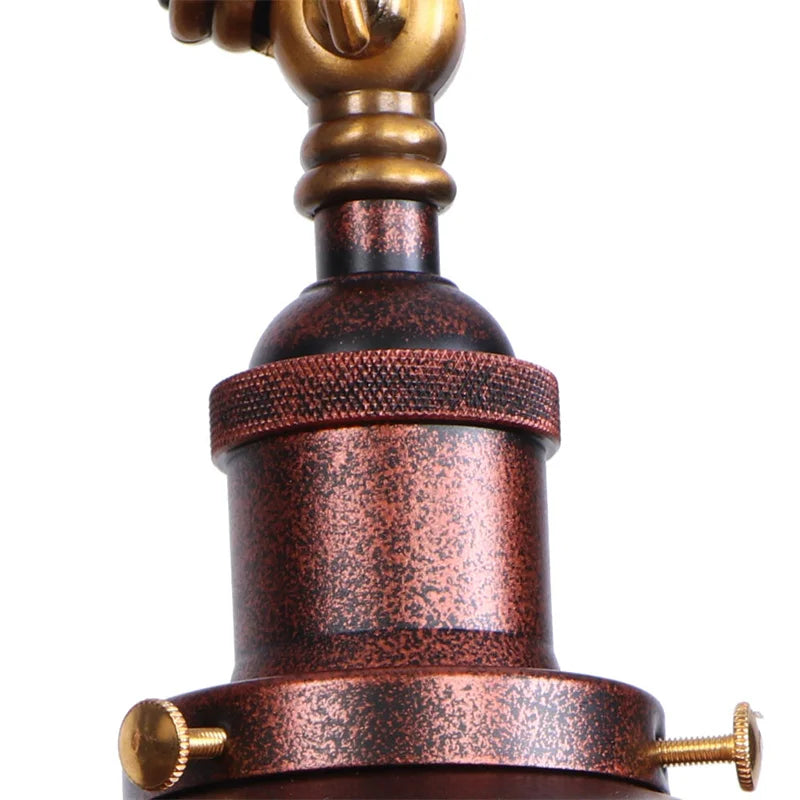 Afralia™ Rustic Vintage LED Wall Lamp with Pull Chain Switch for Stair, Restaurant, Bedroom