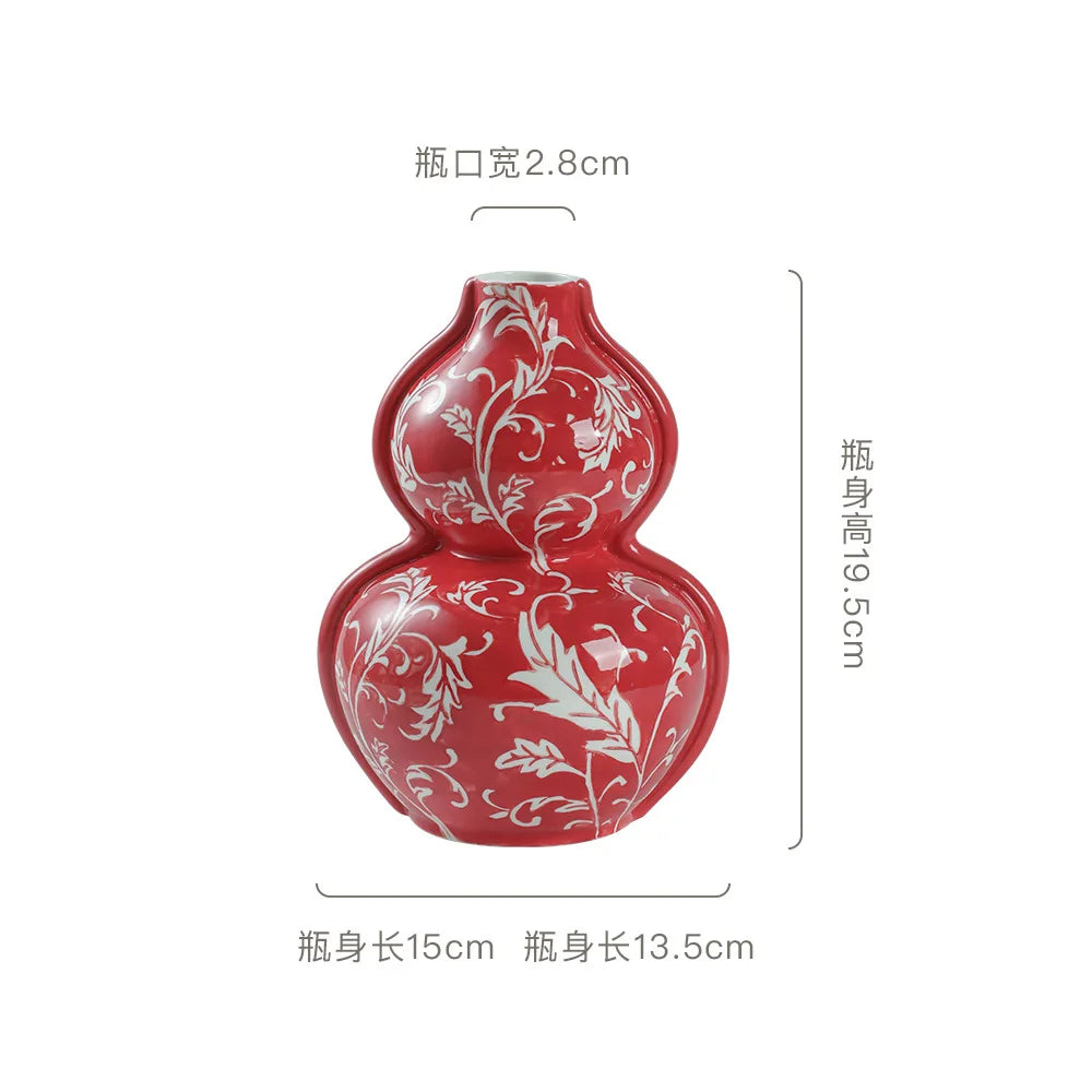 Afralia™ Blue White Porcelain Vase Chinese Retro Home Decor Flower Vase