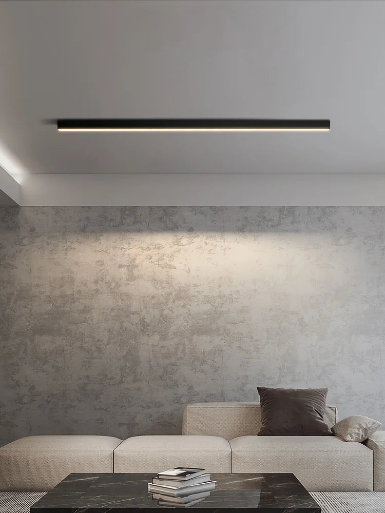 Afralia™ Linear LED Ceiling Light for Living Room Bedroom Aisle Balcony Dining Minimalist Lustre