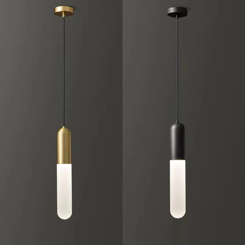 Afralia™ Gold LED Pendant Lamp for Bedroom & Kitchen Lighting - Long Cable Suspended Fixture