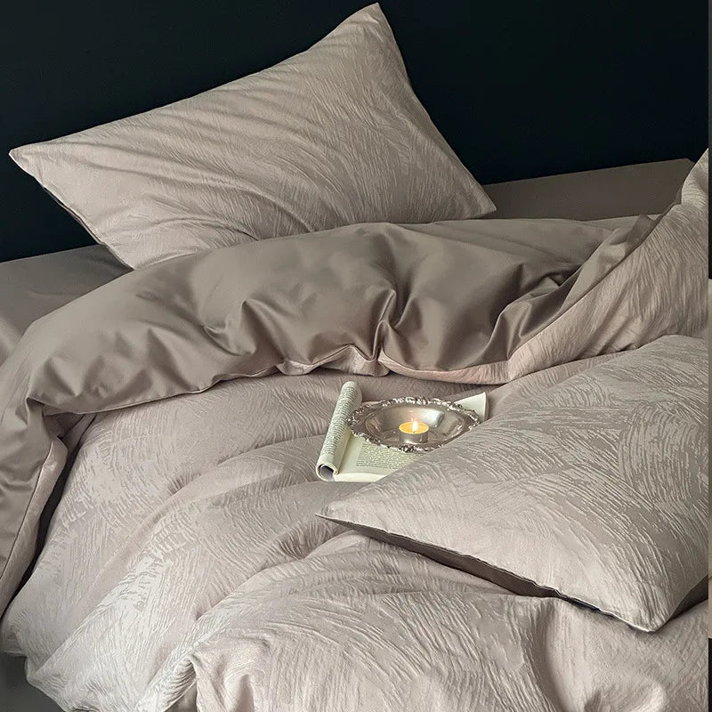 Afralia™ Luxury 100S Pure Cotton Jacquard Bedding Sets for Adults and Children