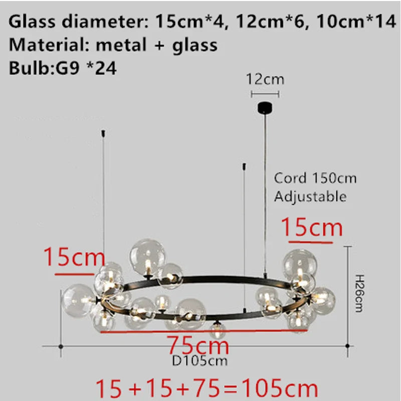 Afralia™ Glass LED Pendant Light for Modern Living, Dining, Bedroom, Kitchen Lighting