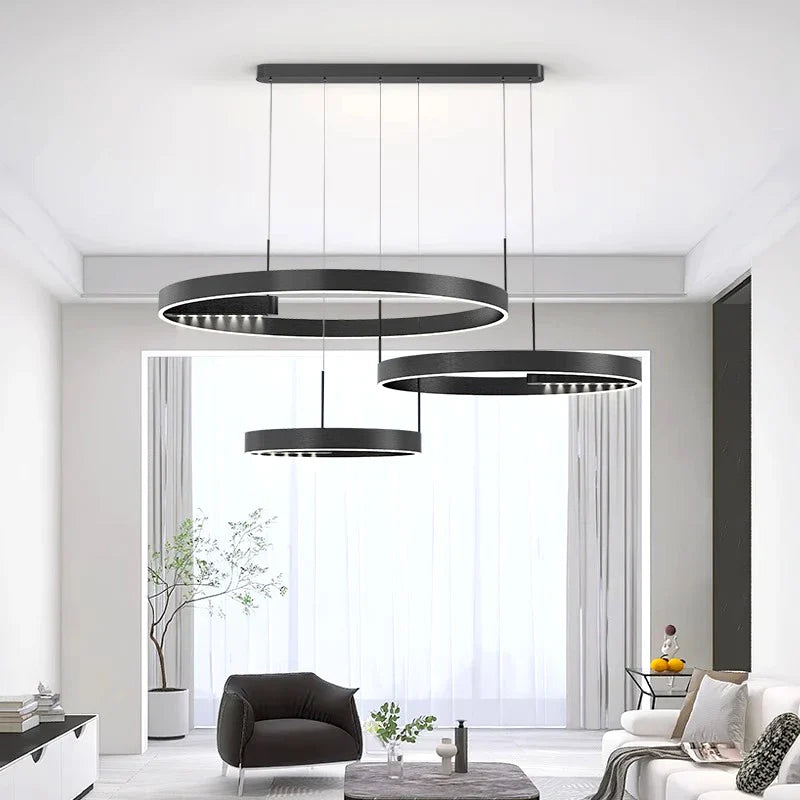 Afralia™ Modern LED Indoor Chandelier Ceiling Lamp for Stylish Living Room Lighting