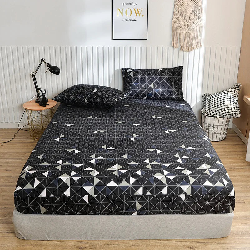 Afralia™ Ceramic Patterned Bedsheets Set with Bedspread & Pillowcases
