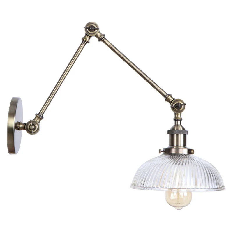 Afralia™ LED Glass Swing Arm Wall Lamps for Bedroom, Bathroom, and Stairway