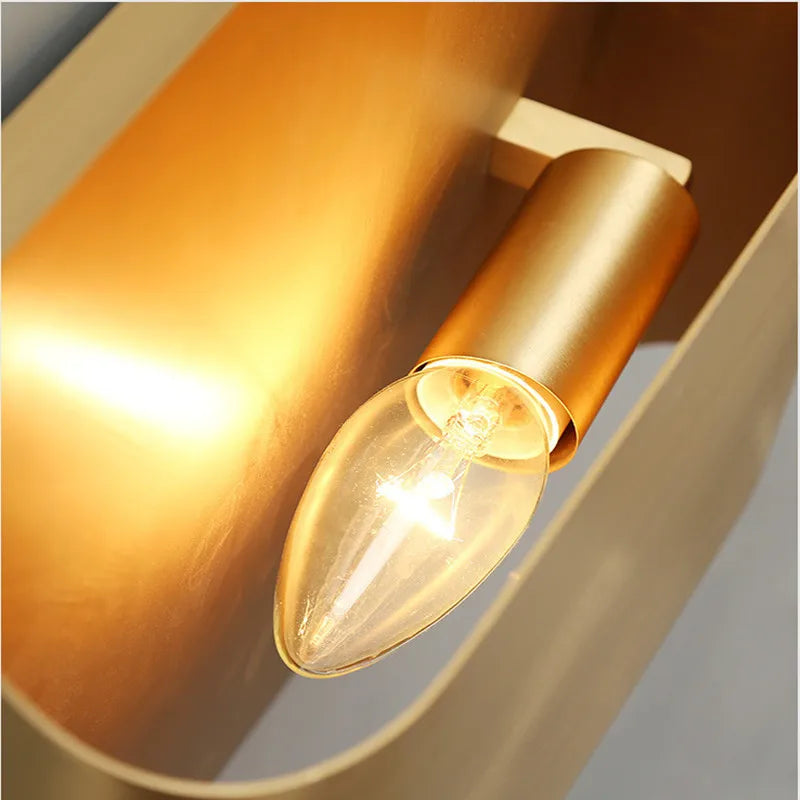 Afralia™ Modern Minimalist Copper Brass Wall Sconce for Study Living Room Bedside