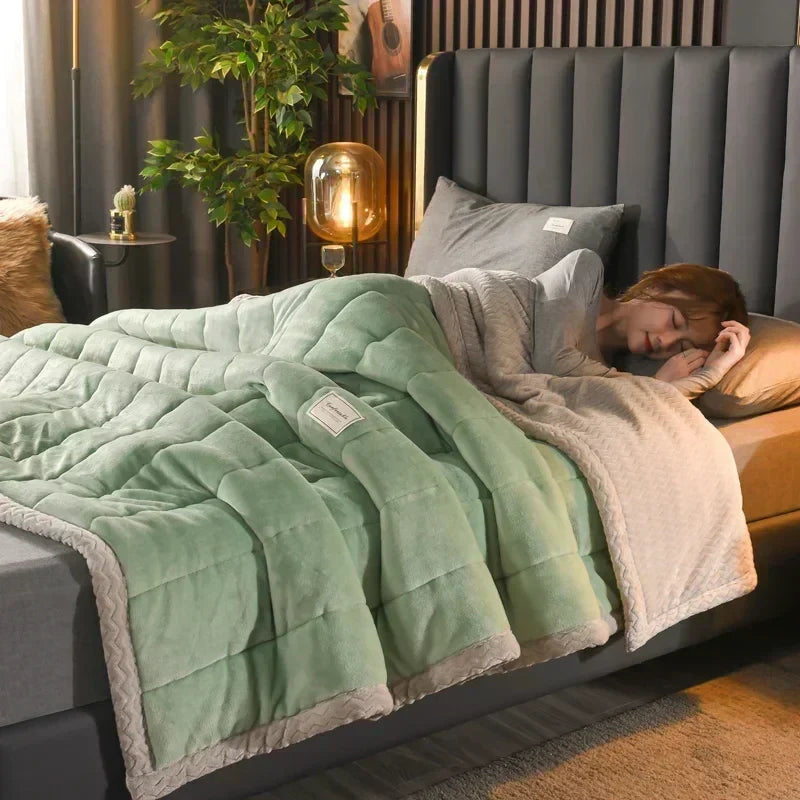 Afralia™ Milk Fleece Weighted Blanket - European Beibei Velvet Throw Blanket