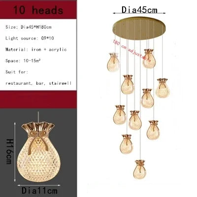 Modern LED Chandelier: Afralia™ Lucky Bag Ceiling Lamps for Home Decor, Living Room, Bedroom