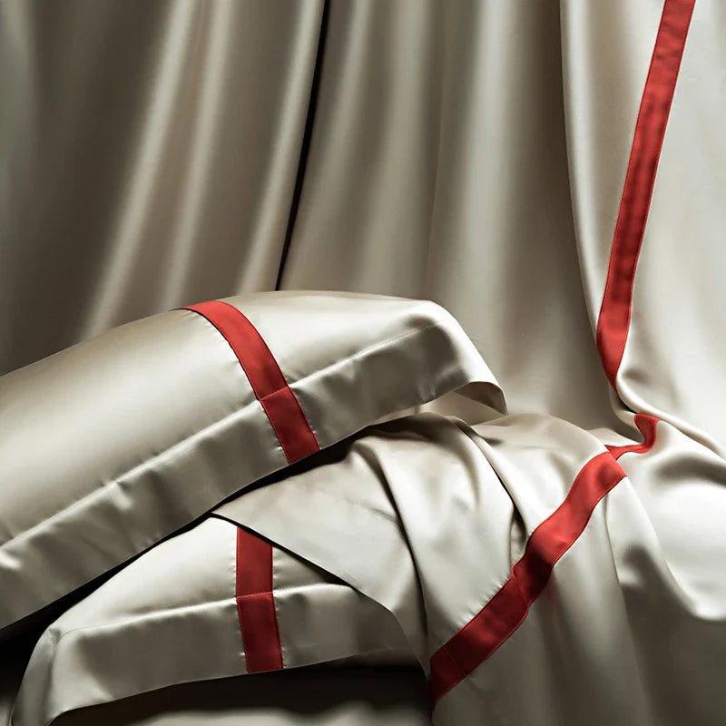 Afralia™ Luxury Eucalyptus Lyocell Bedding Set: Duvet Cover, Bed Sheet, Pillowcases
