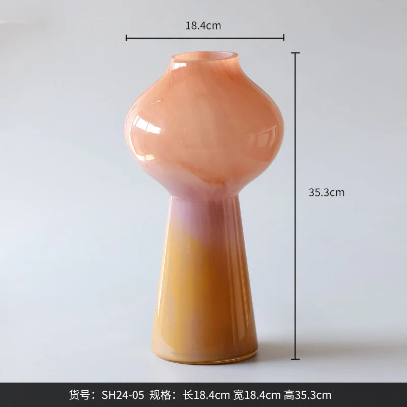 Afralia™ Gradient Glass Vase Gourd Hydroponic Flower Arrangement Terrarium Bouquet Holder